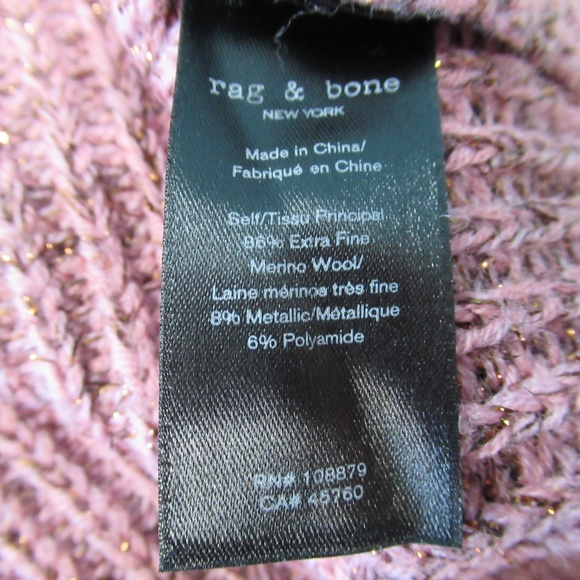 rag & bone Marled Pink Woold Sweater - Picture 8 of 8